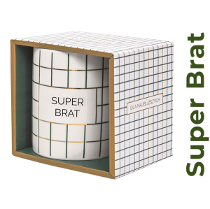 Pastelowy kubek z napisem Super Brat