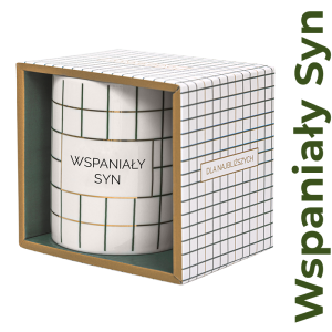 Pastelowy kubek z napisem Wspaniały Syn