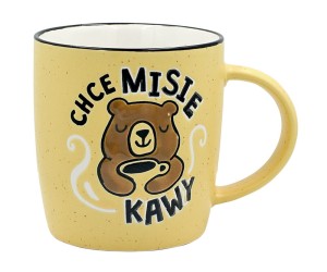 Kubek tłoczony CHCE MISIE KAWY dla niej prezent 