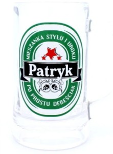 Kufel imienny PATRYK prezent gadżet IMIENINY NIEGO