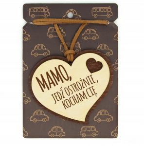 Zawieszka do auta serce gadżet dla MAMY Dzień #5