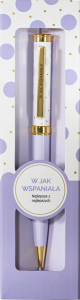 Długopis z napisem W JAK WSPANIAŁA  dla niej 