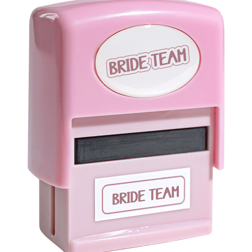 pieczatka z napisem bride team.png