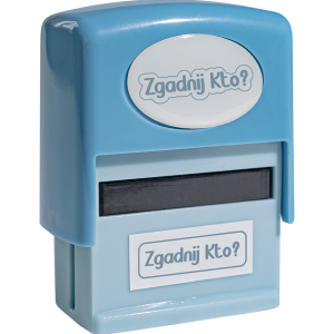 Pieczątka z napisem Zgadnij kto?