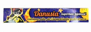 Zakładka do książki z imieniem Danusia