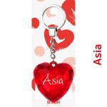 Diamentowy brelok do kluczy serce Asia