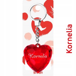 Diamentowy brelok do kluczy serce Kornelia