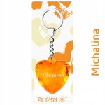 Diamentowy brelok do kluczy serce Michalina