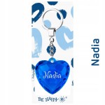 Diamentowy brelok do kluczy serce Nadia