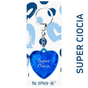 Diamentowy brelok do kluczy serce Super Ciocia