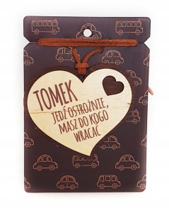 Zawieszka do auta  TOMEK prezent imieniny #110