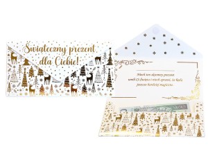 Elegancka koperta świąteczna na pieniądze  lub bon