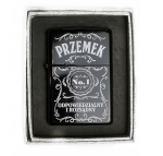 Zapalniczka prezent imieniem PRZEMEK IMIENINY #108 czarna