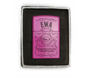 Zapalniczka prezent imieniem EWA dla niego #59 Różowa