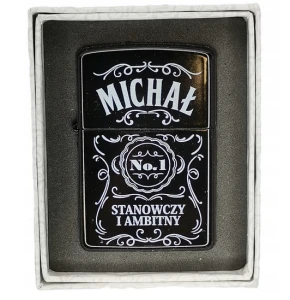 Zapalniczka czarna  prezent imieniem MICHAŁ IMIENINY #98  