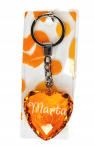 Diamentowy brelok do kluczy serce Marta