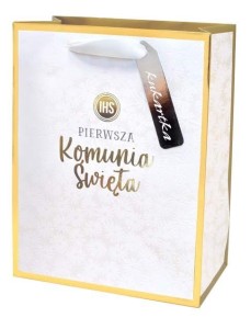 Torba prezentowa M KOMUNIA torebka komunijna z hostią